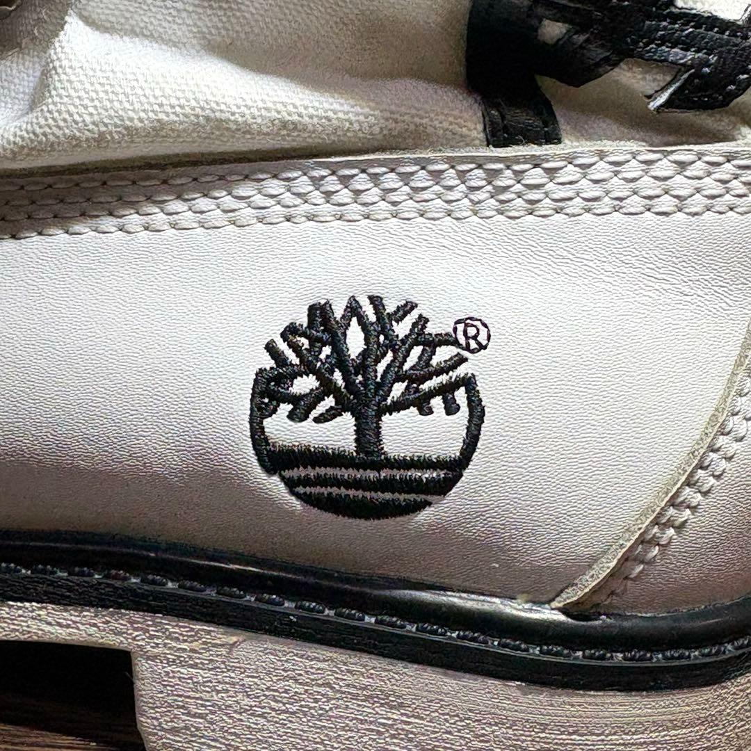 希少ホワイト】Timberland ❖ ビッグツリーロゴ ロールトップブーツ