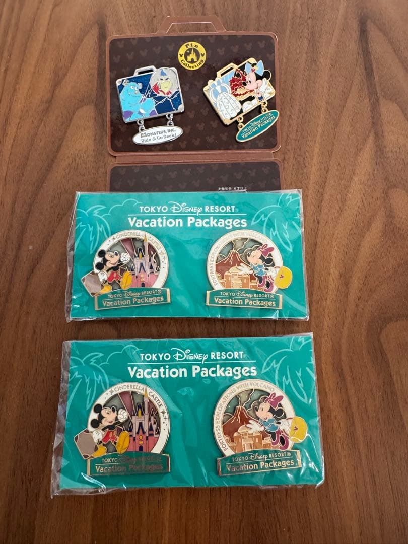 東京ディズニーリゾート バケーションパッケージ ピンバッジセット