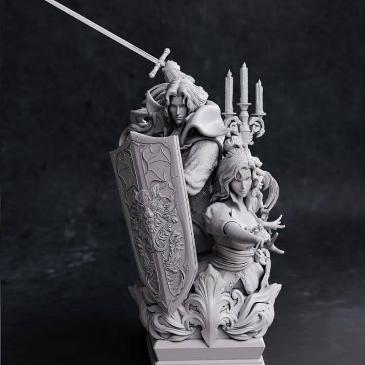 1/10 アルカード＆マリア 未塗装未組立 悪魔城ドラキュラ ガレージ