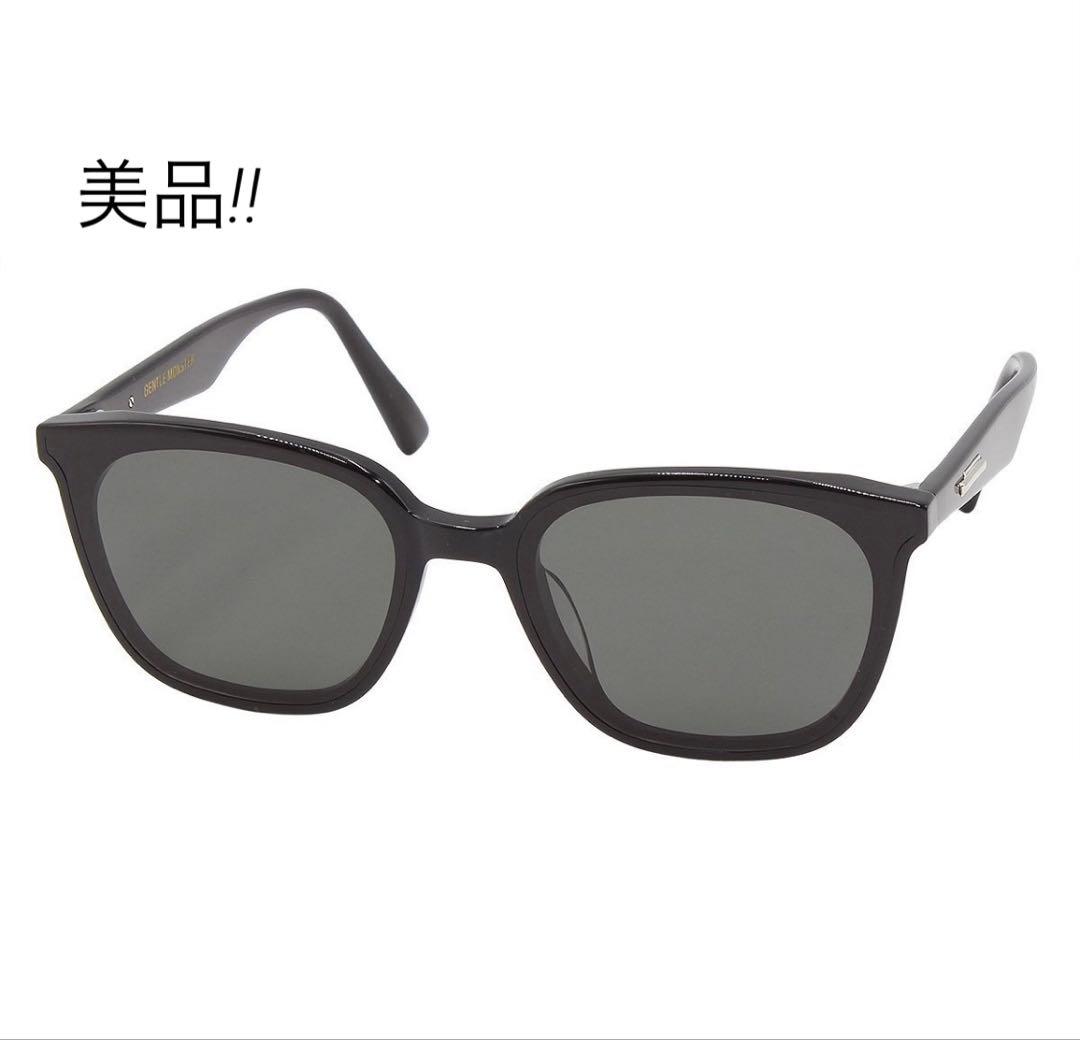 R2746 美品 ジェントルモンスター LILIT 01 スクエア サングラス GENTLE MONSTER LILIT 01 スクエア型 黒 サングラス UVカット (Gentle