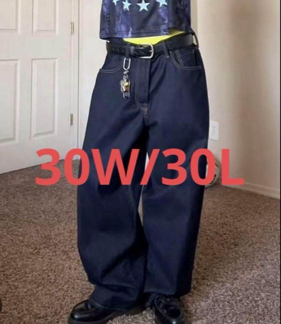 GAP スーパーバギーデニム 30W 30L ダークリンス エクストラバギー