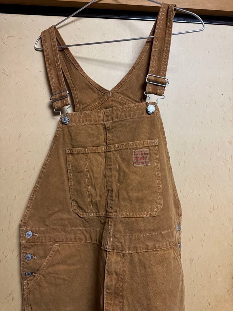 リーバイス　ブラウン コットン オーバーオール 中古・古着通販】LEVI'S (リーバイス) オーバーオール ブラウン サイズ