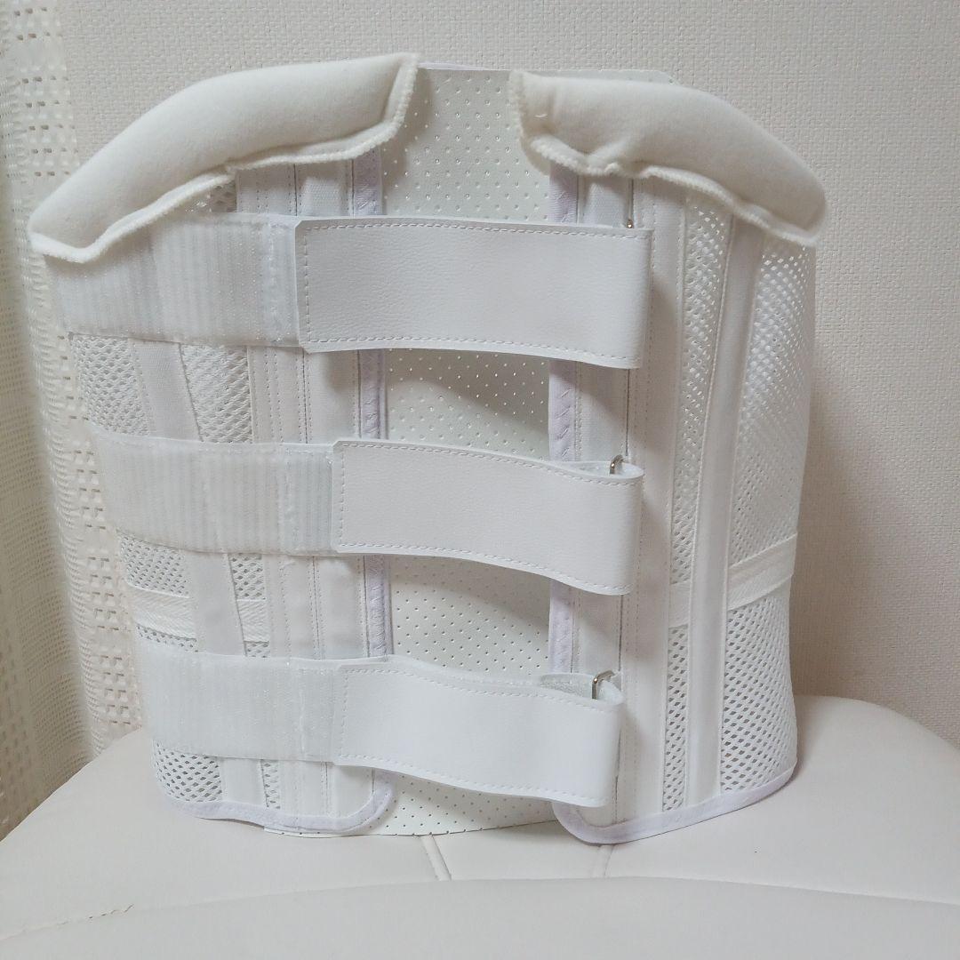 腰痛コルセット 通気性メッシュ 白 腰痛コルセット/腰痛ベルト 日本製/国産 医療用 男性/女性 ハード