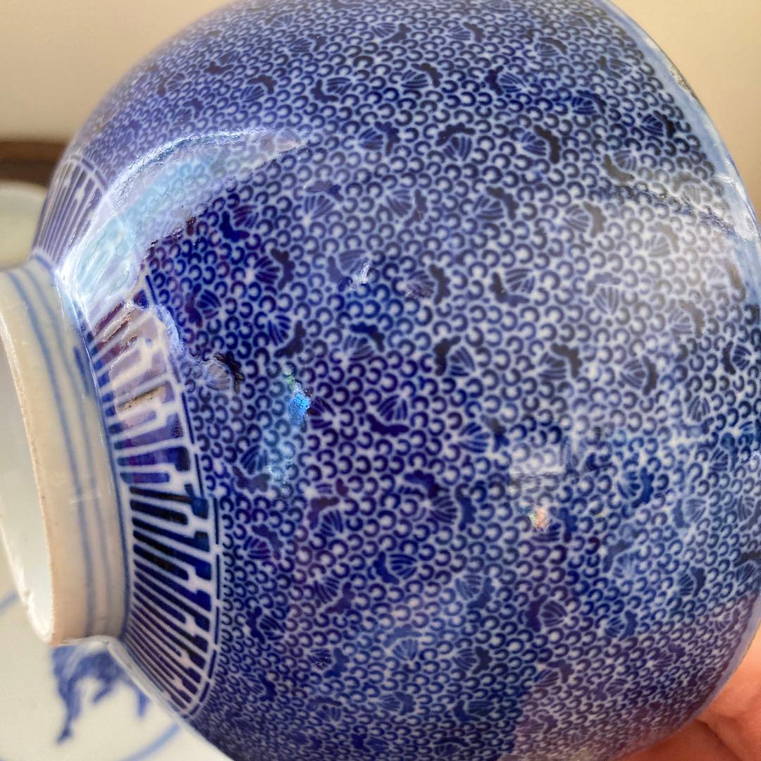 微塵唐草 二器セット 骨董 明治時代