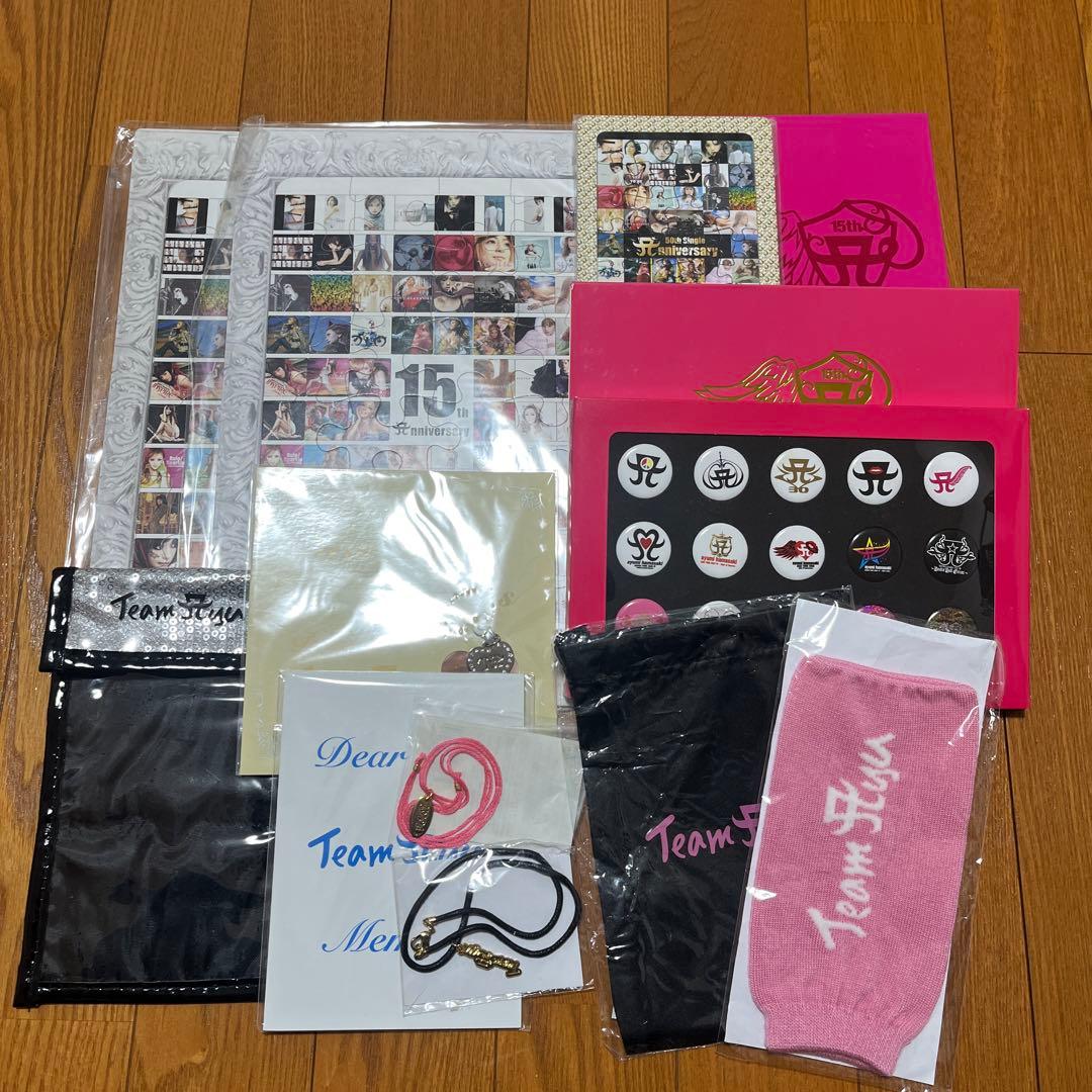 浜崎あゆみ グッズ Team Ayu 缶バッジ ミサンガ ポストカード等 非売品