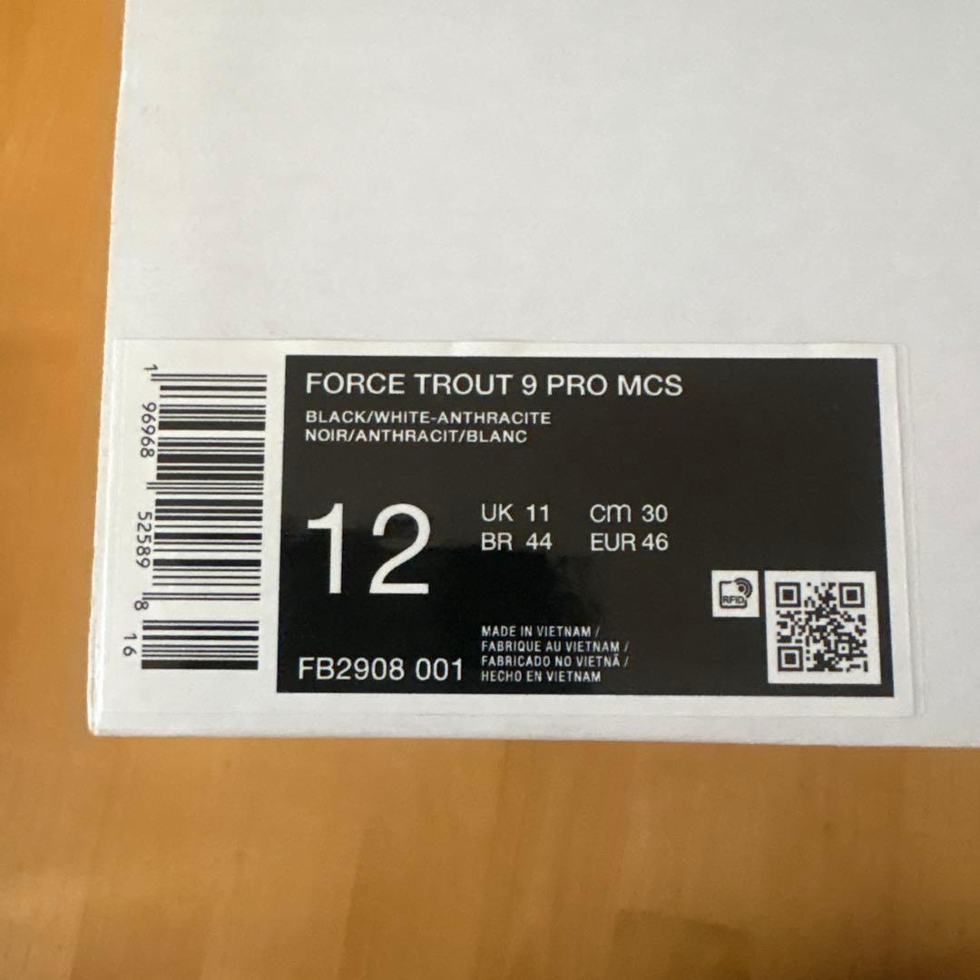 新品未使用NIKE 野球スパイク Force Trout 9 PRO MCS Nike Force Trout 9 Pro MCS (FB2908) 9,5 Black/White