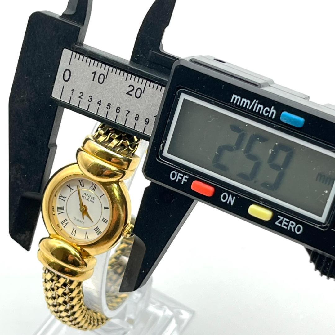 レア アンクライン 腕時計 電池交換済 ゴールド バングル アナログ 3針