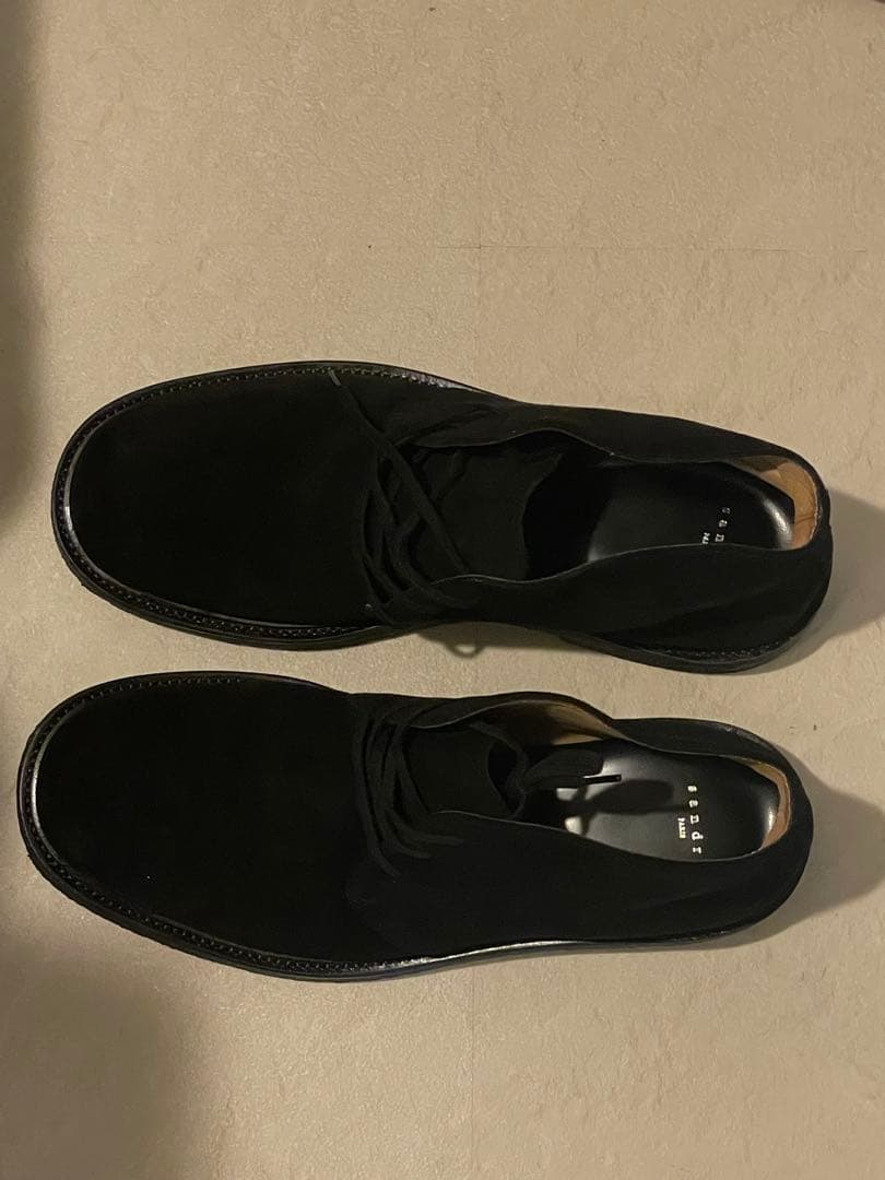 sandro paris 黒 レースアップシューズ Glazed leather dress shoes in Black for Men | Sandro Paris