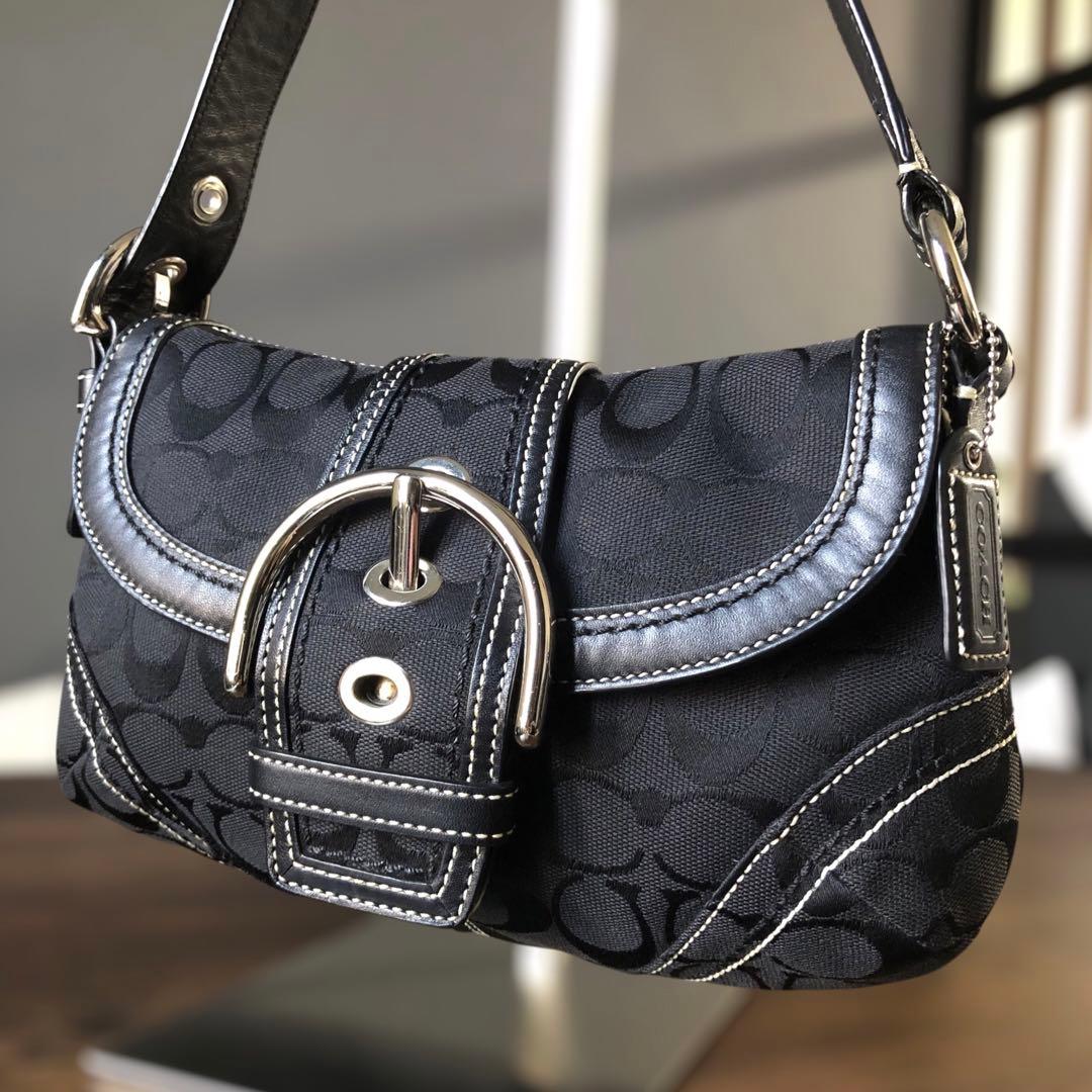 美品 COACH コーチ ソーホーワンショルダー シグネチャー y2k - メルカリ
