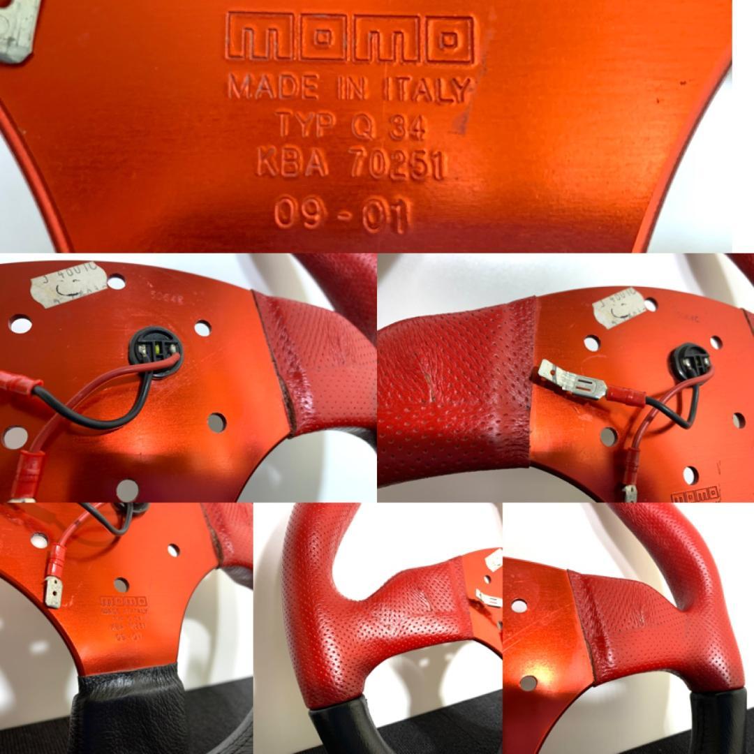 モモ COMMANDO コマンド 初代モデル レッド×ブラック 34.5パイMOMO