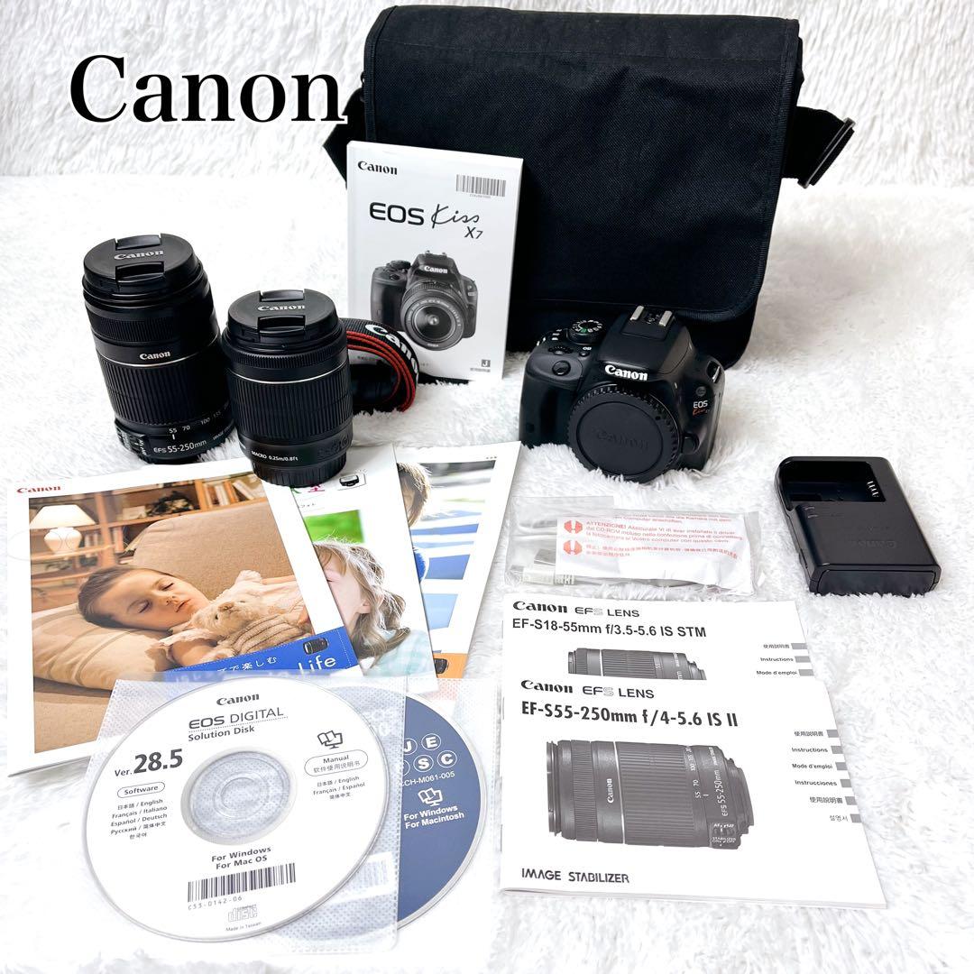 【美品】Canon EOS Kiss X7 ダブルズームキット Amazon | Canon デジタル一眼レフカメラ EOS Kiss X7 ダブルズーム