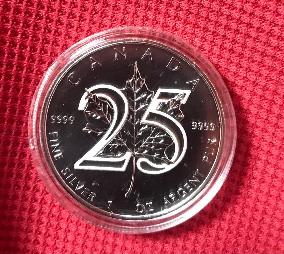 2013年 メイプルリーフ銀貨 25周年 1オンス 純銀 - メルカリ