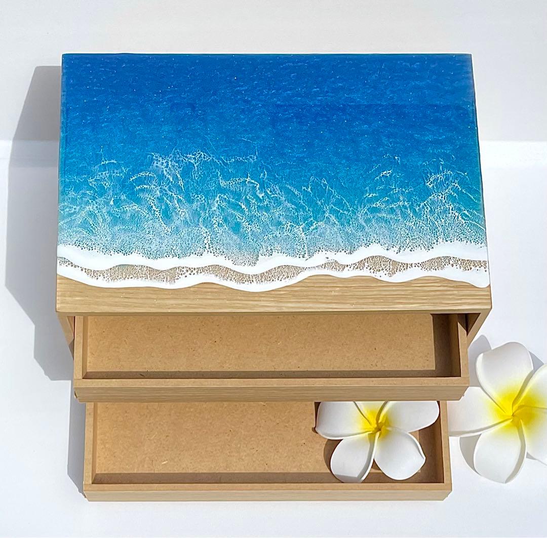 レジンオーシャンアート 2段引出しインテリア♡ 38b3ba197bea337bd0ac3448b4f544