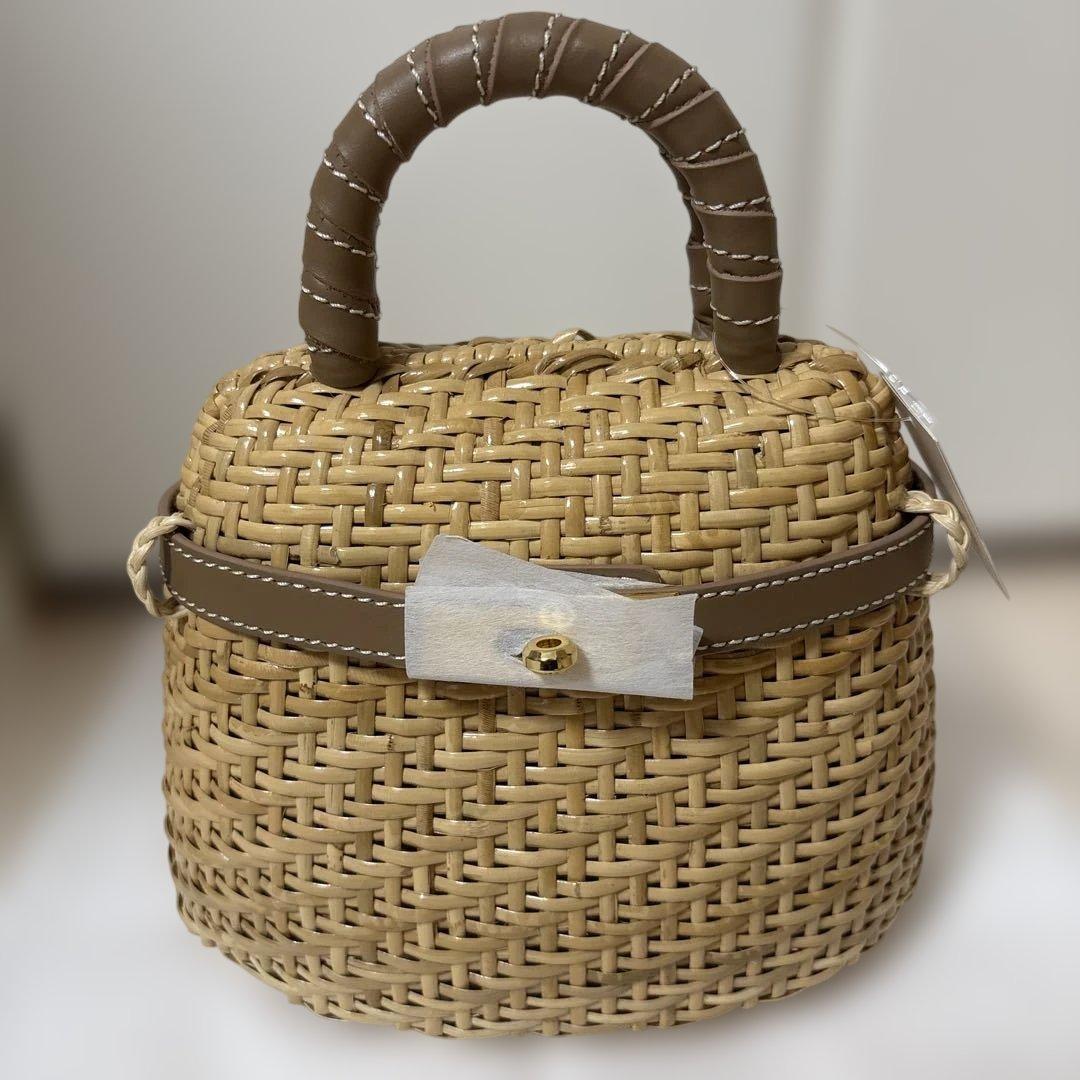 セブンテン　ベルトラタンミニバッグ(グレージュ) ベルトラタンミニバッグ(グレージュ) - seventen