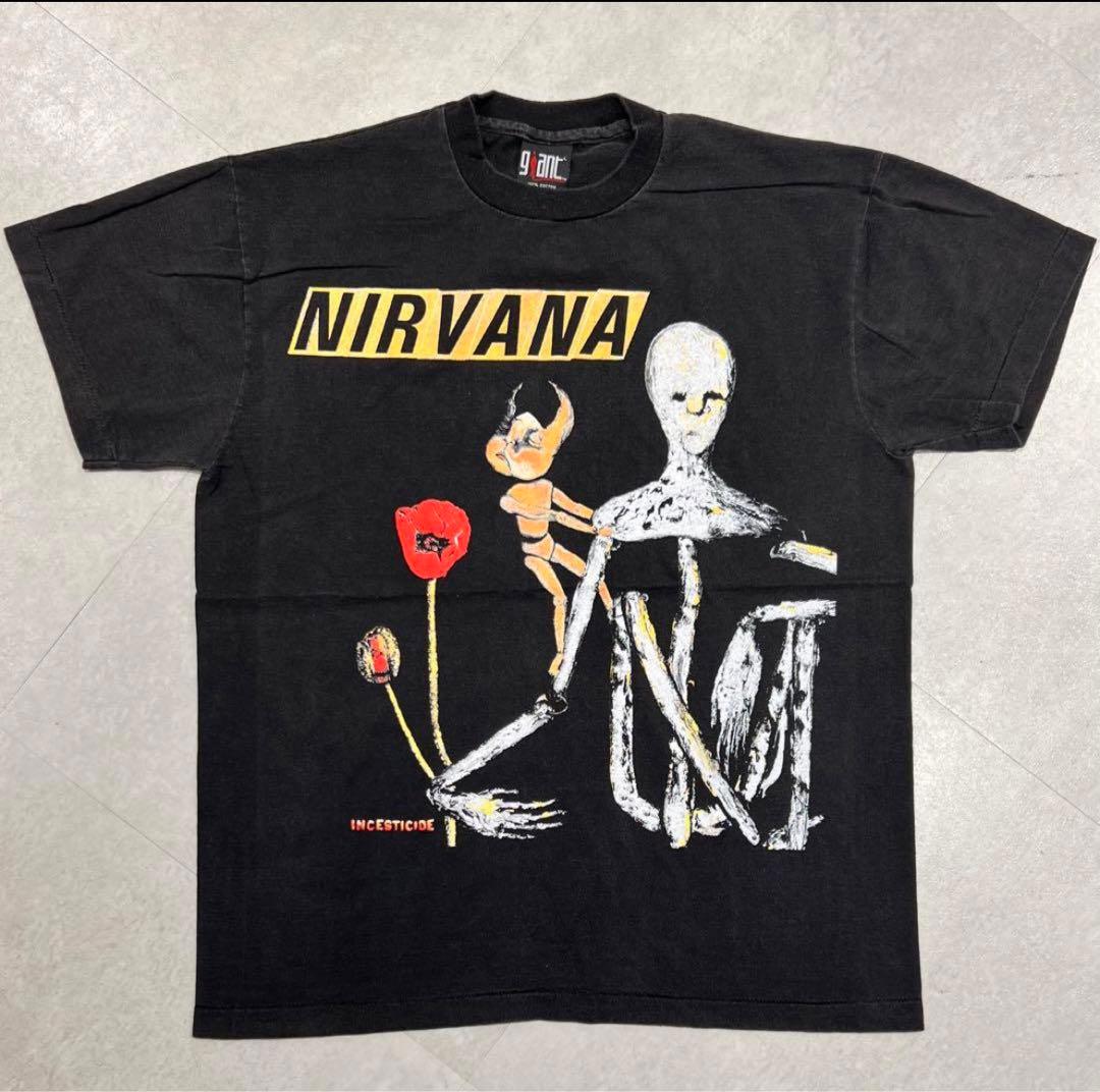 NIRVANA tシャツ ニルヴァーナ 90s giant シングル 2枚セット - メルカリ