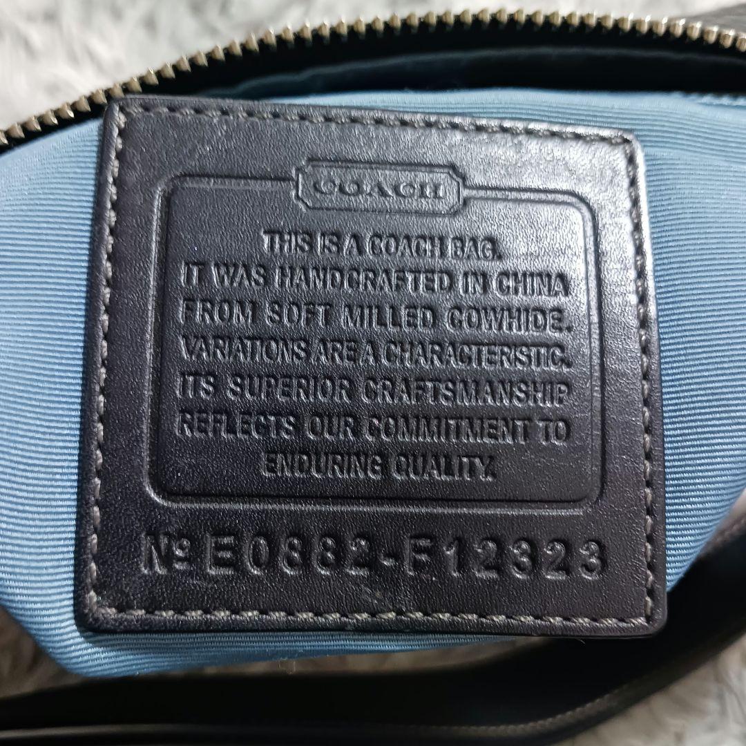 極美品✨コーチ F12323 ワンショルダーバッグ シボ革 レザー 黒 A4