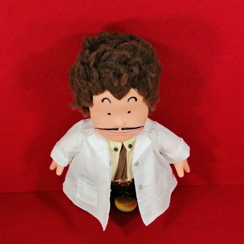 Dr.スランプ アラレちゃん 則巻千兵衛 白衣 ソフビ M ポピー 未使用