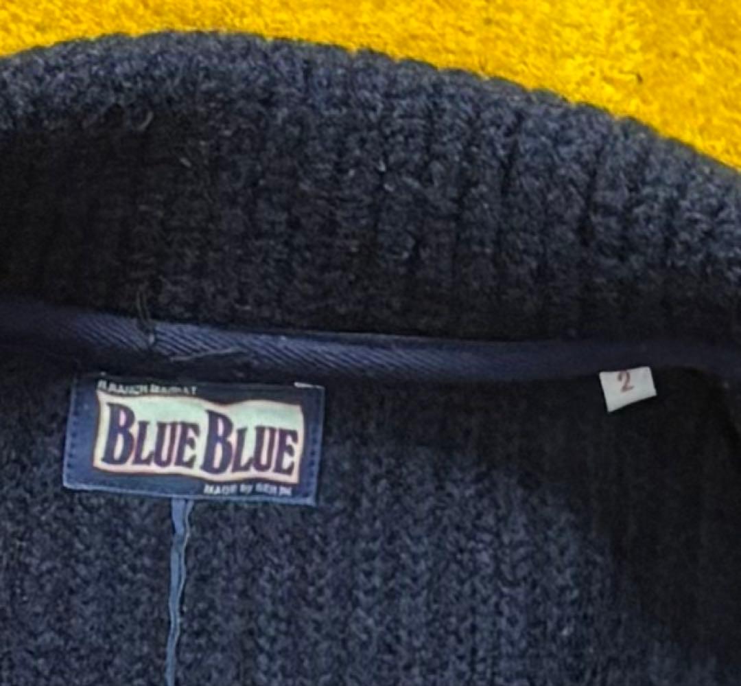 BLUE BLUE ネイビー 圧縮ニットジャケット - メルカリ