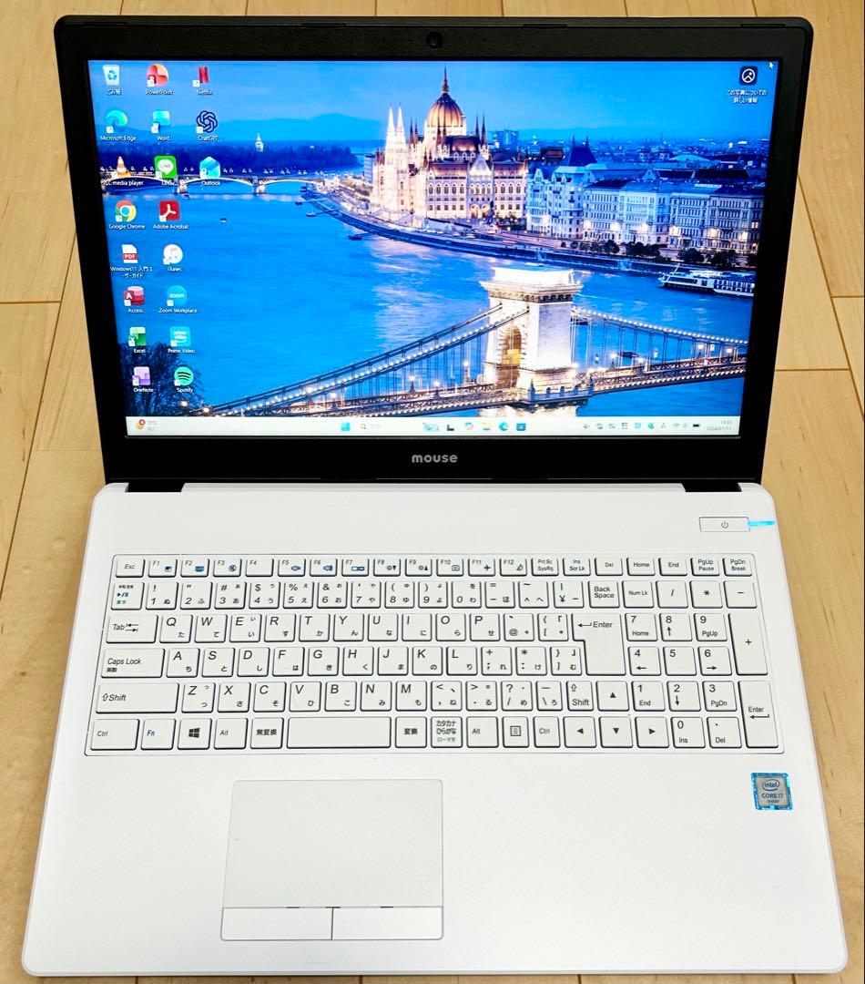 マウスコンピュータ Corei7 8GB 240GB Office FHD マウスコンピューター ノートPC mouse K7-I7G50BK-A-BPQD (Core i7