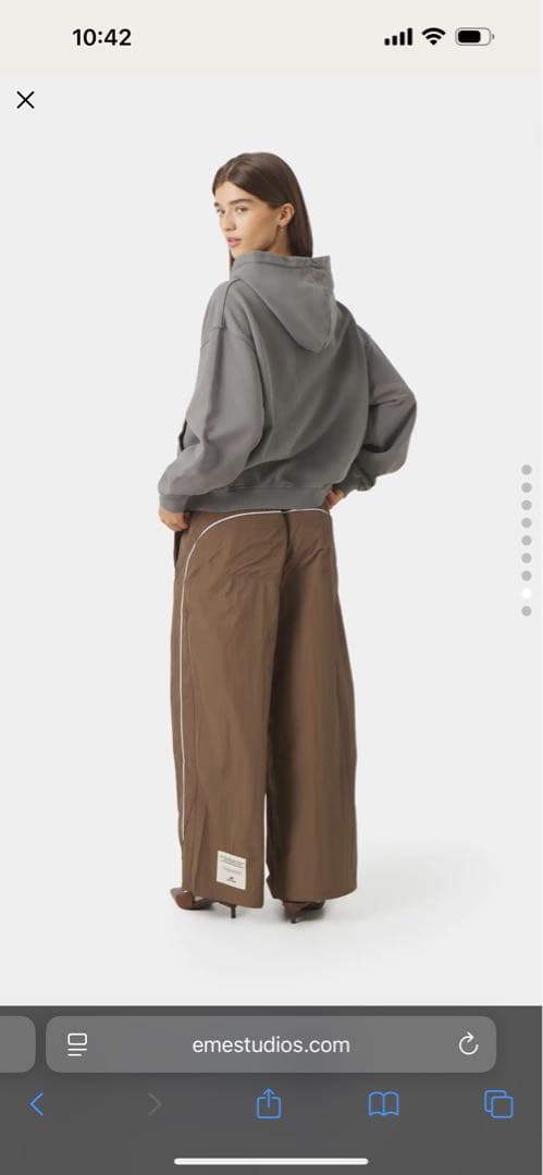 EME STUDIOS グレー フーディ パーカー グレー STUDIOS フーディ EME