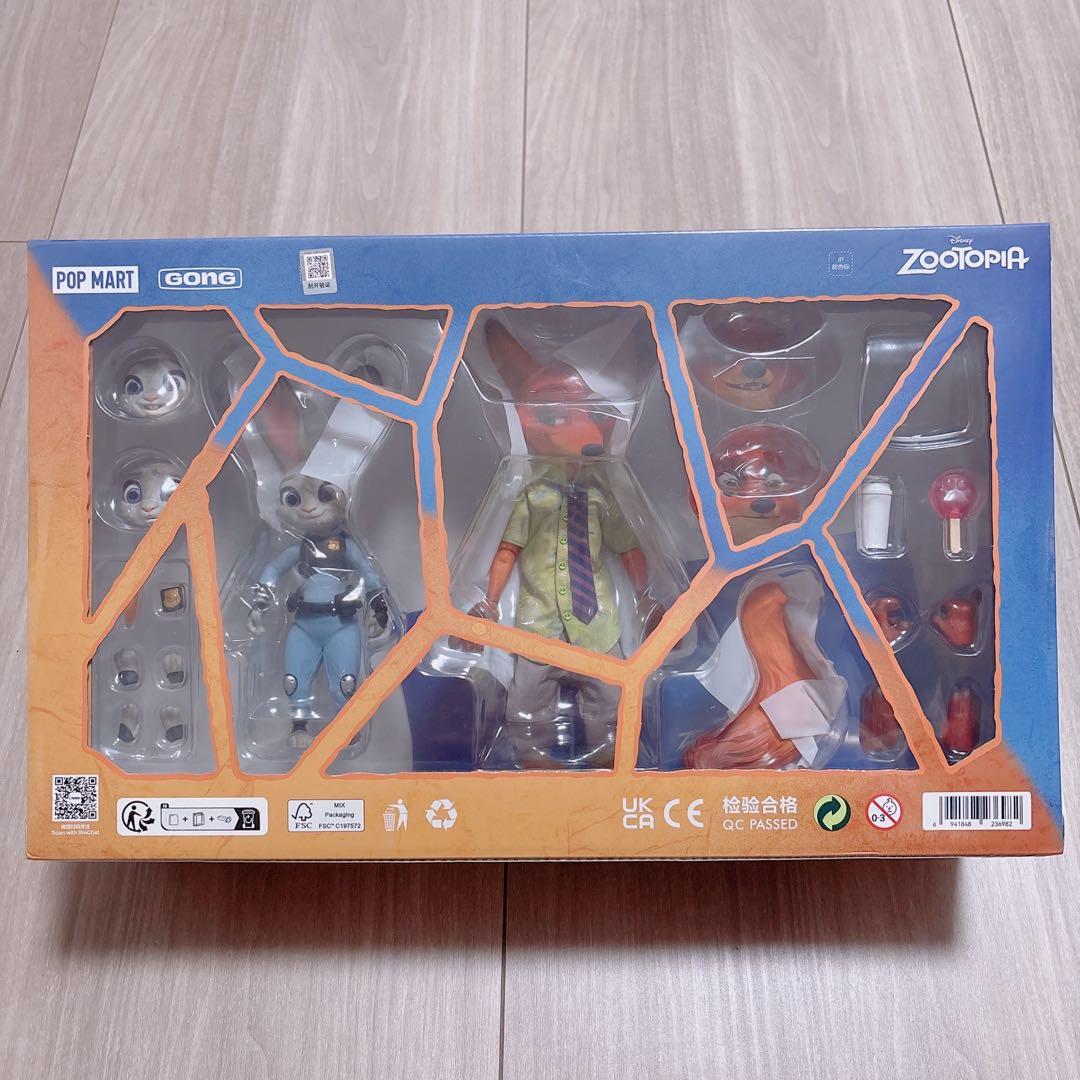 POPMART GONG【ズートピア】ニック ジュディ アクションフィギュア POPMART ズートピア ニック & ジュディ アクションフィギュア 2体