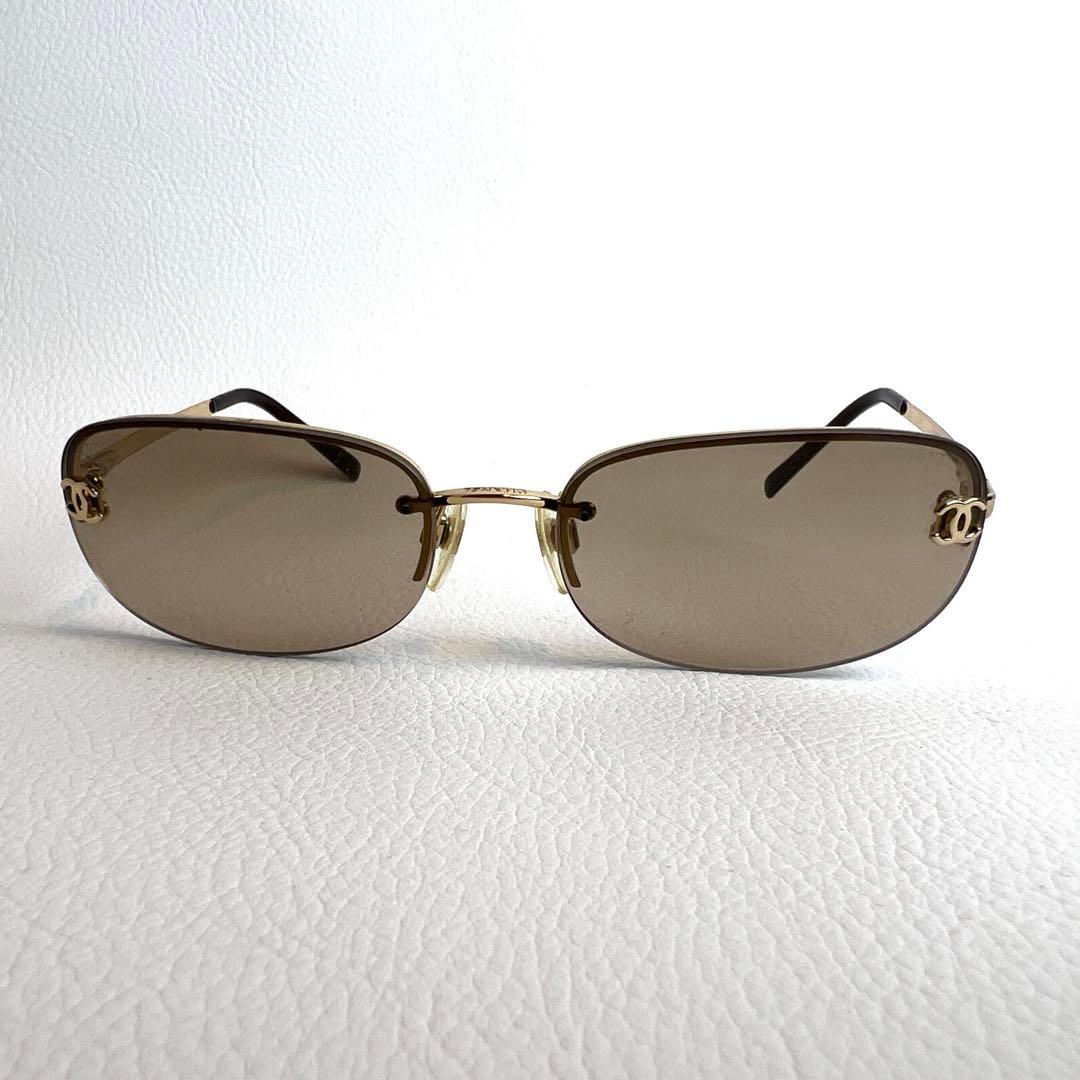 美品 CHANEL シャネル リムレス サングラス カラーレンズ 4099 - メルカリ