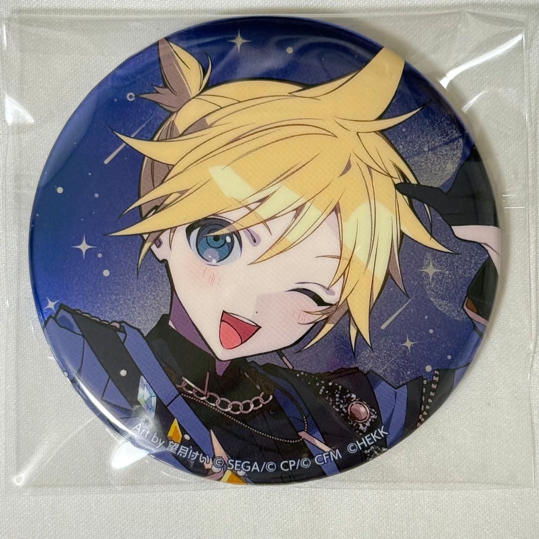 プロセカ あんスタ コラボ コネライ メタリック缶バッジ 鏡音レン