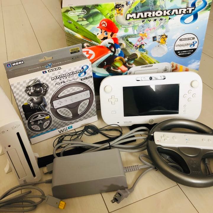 煌★wiiU 本体 32G マリカーセット Amazon | Wii U マリオカート8 セット クロ | ゲーム機本体