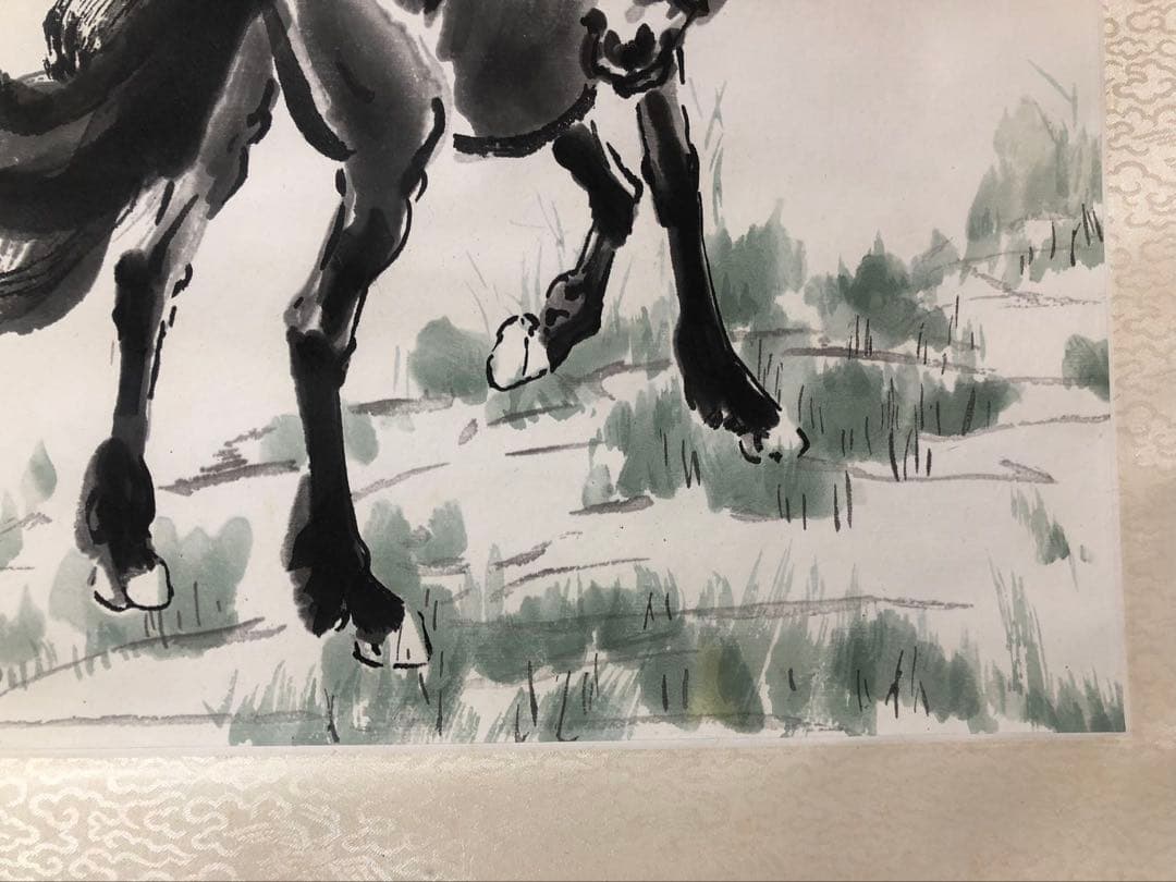 中国美術 栄宝斎 徐悲鴻［駿馬］紙本 木版 印刷！