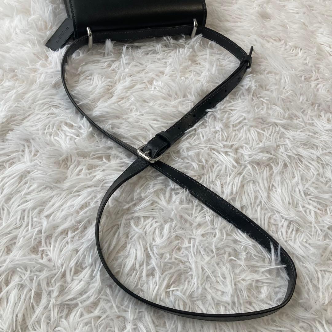 極美品 現行 コーチ ショルダーバック モーガン スクエア 黒 レザー