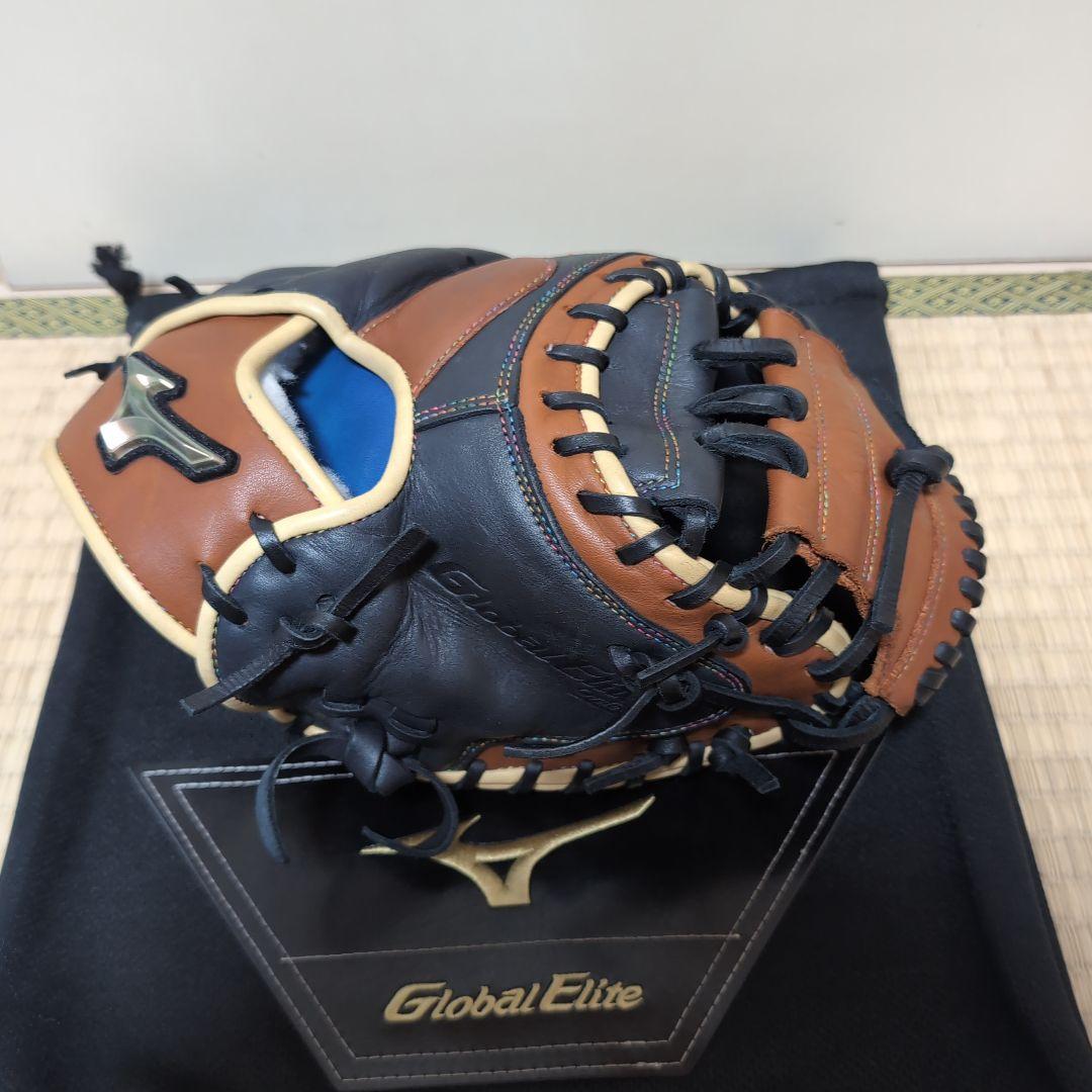 型付け済！ミズノグローバルエリート軟式オーダーキャッチャーミット 軟式用【グローバルエリート】號SAKEBI【捕手用／B-D型】|1AJCR32400