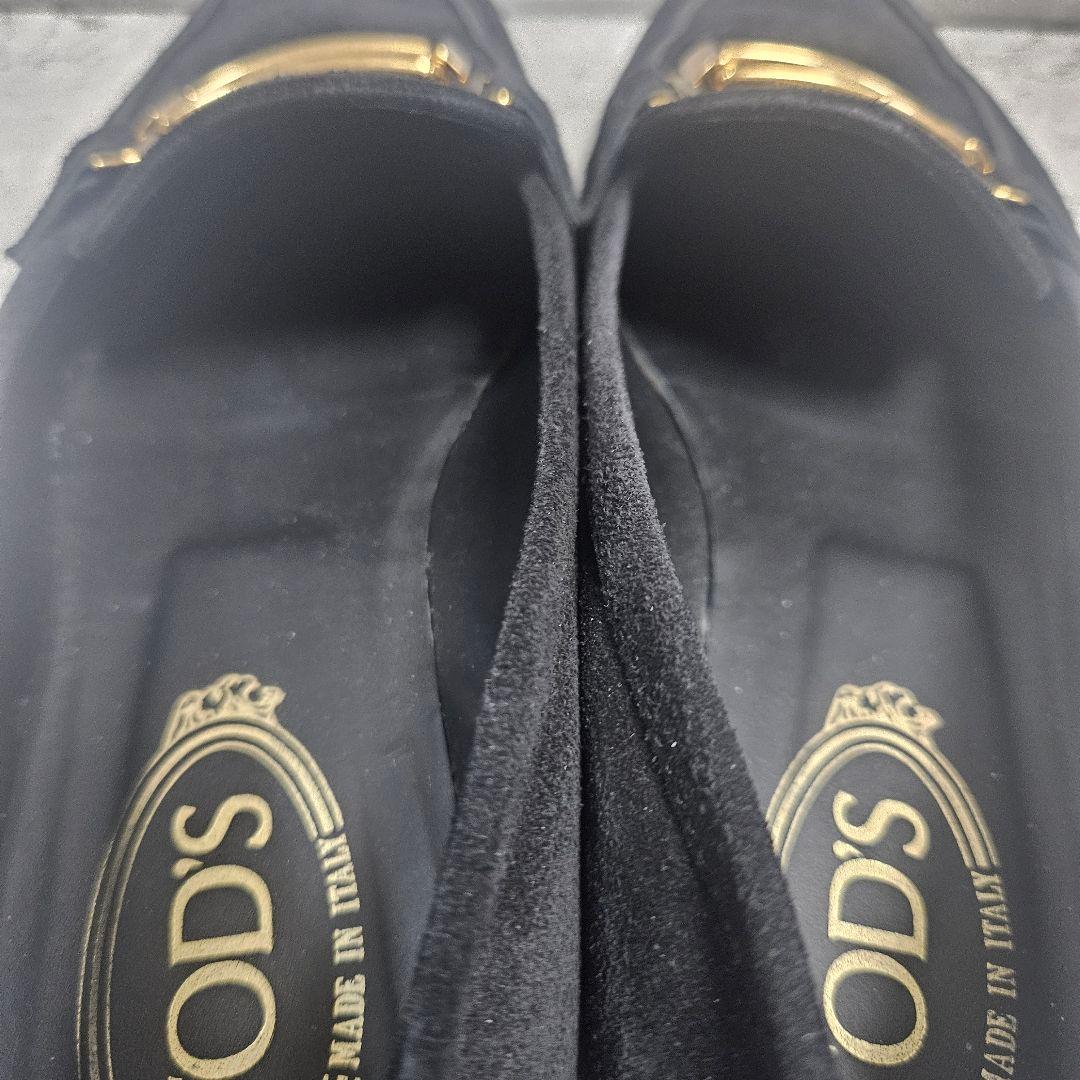 cha.様❣️専用 TOD'S ローファー スエード ブラック 金バックル