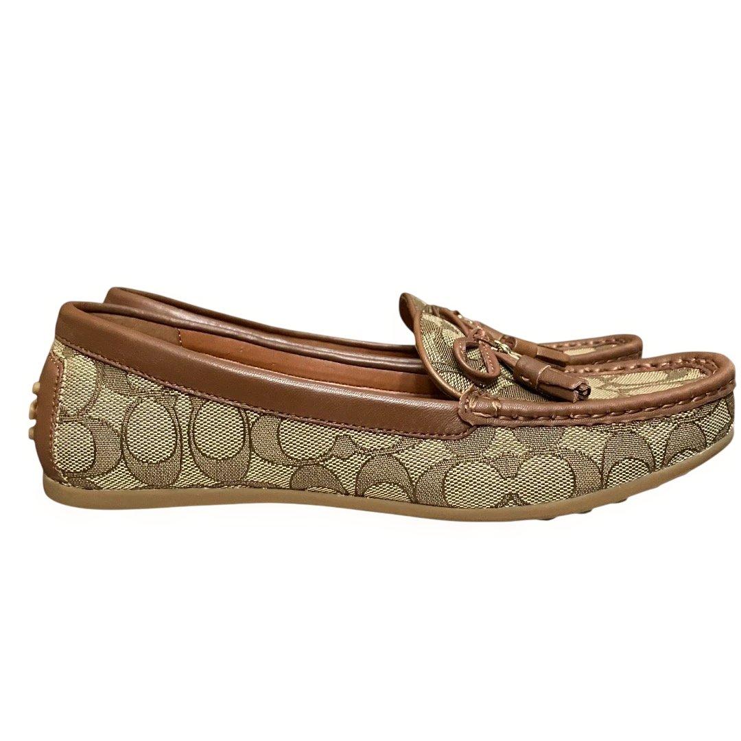 本日限定値引‼️美品‼️箱付❣️COACH モカシン ベージュ/ブラウン