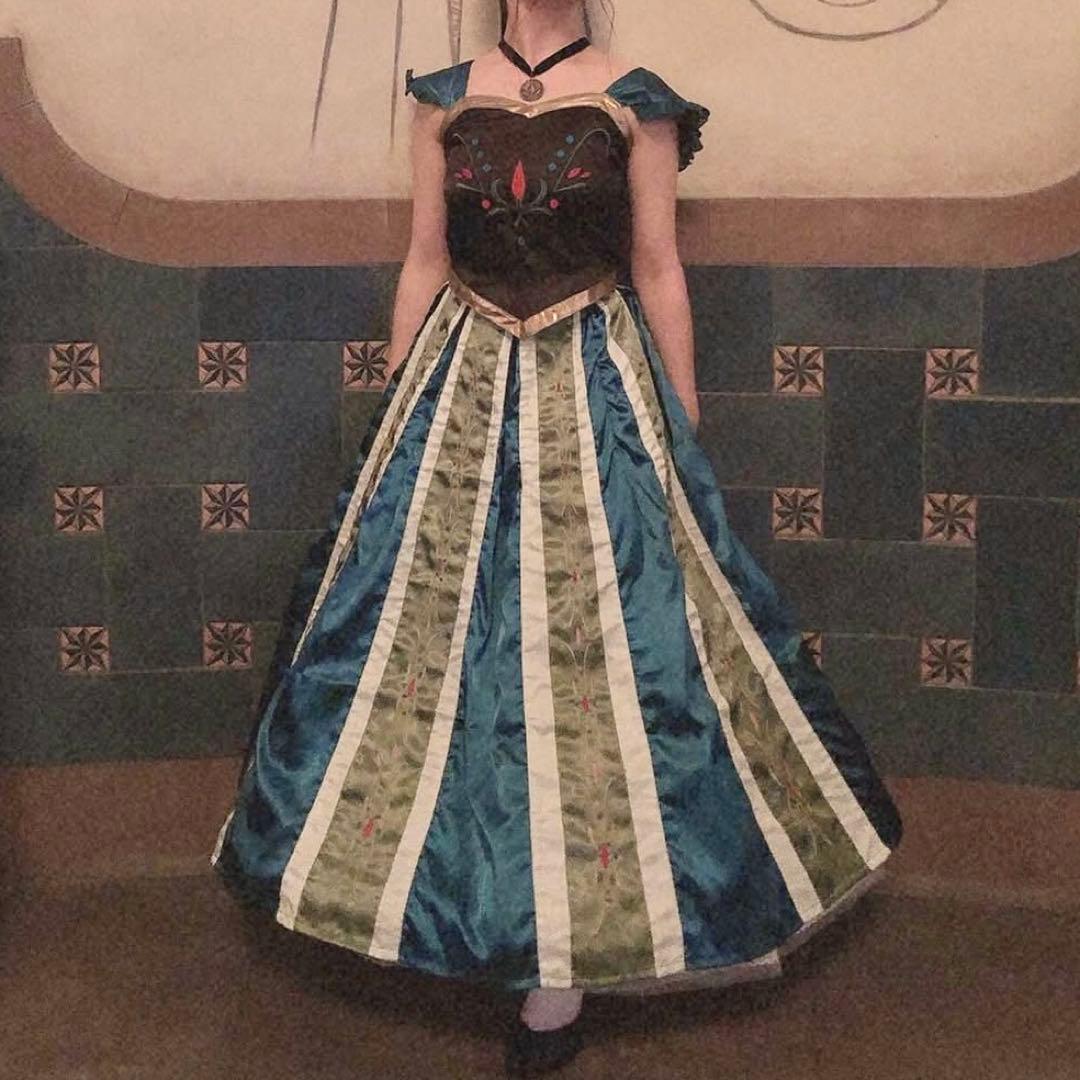 アナ雪 アナ 戴冠式 ドレス ディズニーコスプレ 衣装 仮装 ハロウィン