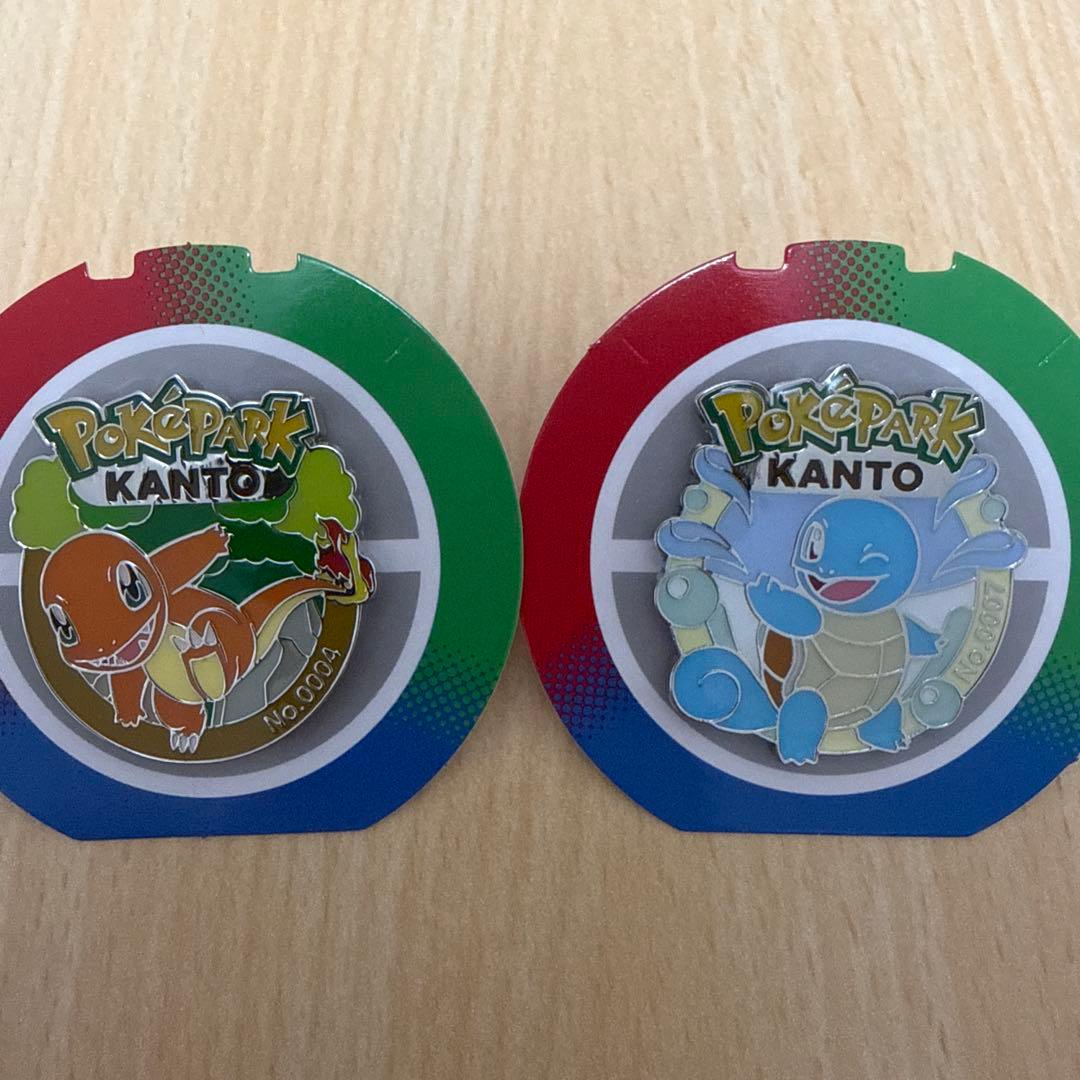 ポケパーク カントー ヒトカゲ ゼニガメ ピンバッジ ピンズセット