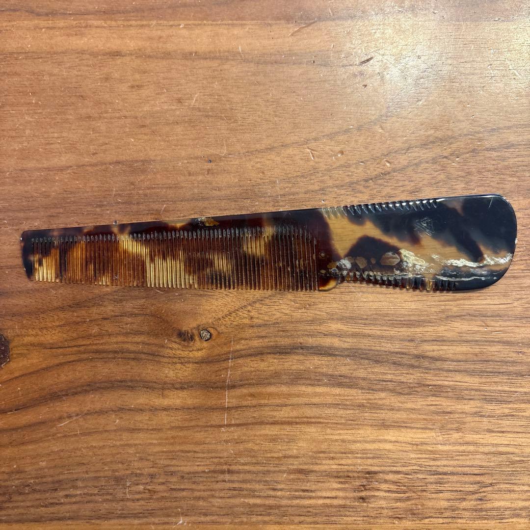《寺本櫛》本鼈甲理容櫛18目《新品未使用》