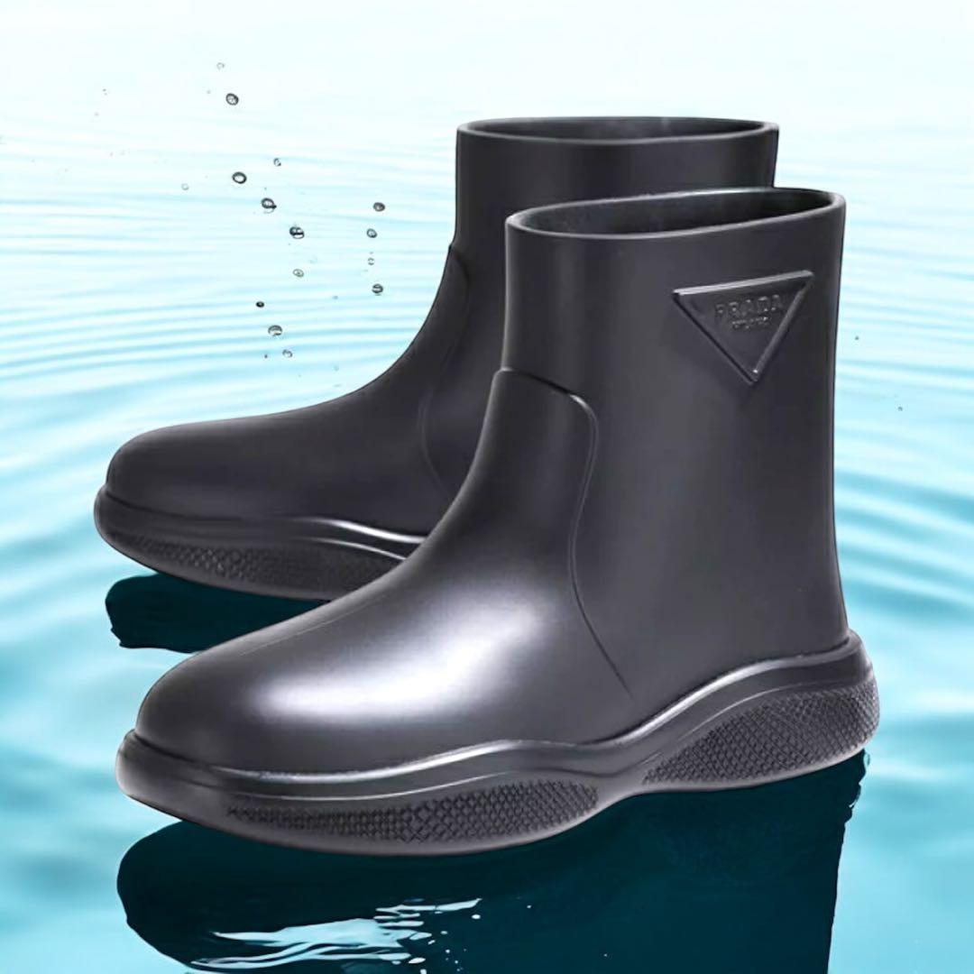 新品プラダレインブーツ2TE184 3LKD レディースフォームラバー 箱有り