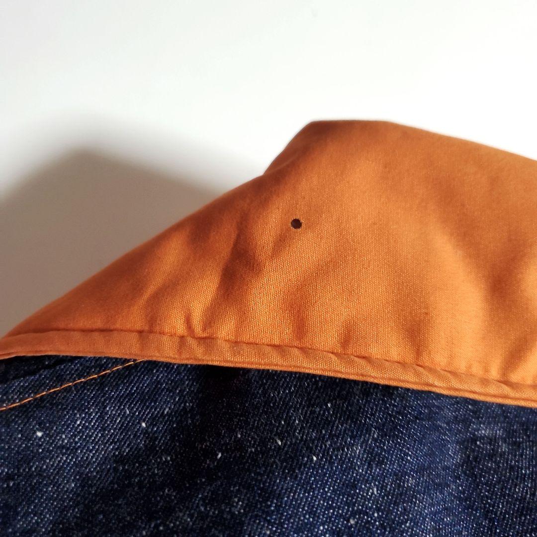 Levi's RED TAB オレンジ 濃紺 デニム ダウンジャケット - メルカリ