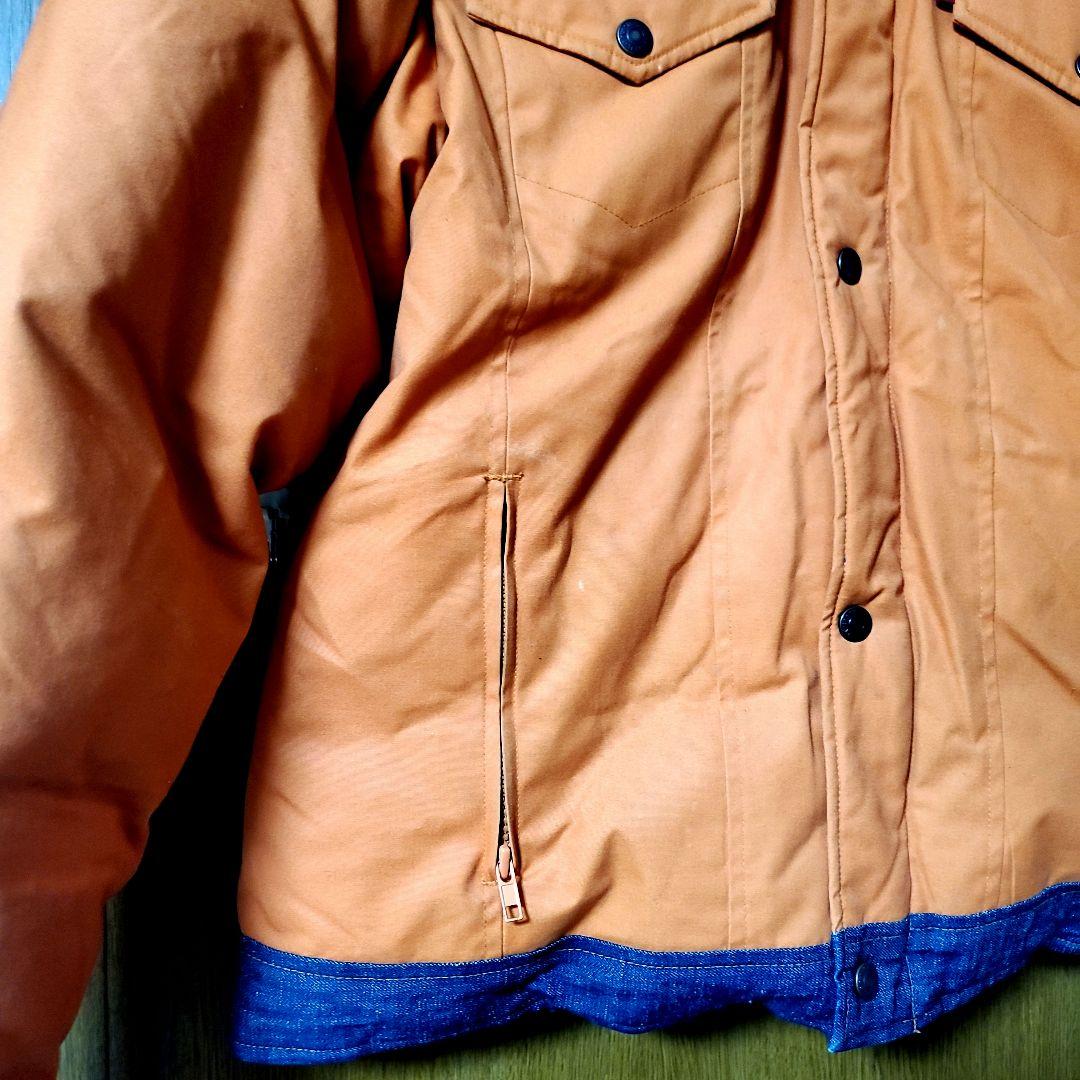 Levi's RED TAB オレンジ 濃紺 デニム ダウンジャケット - メルカリ