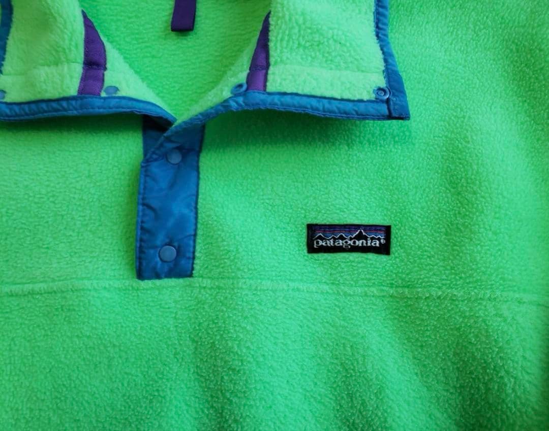 ハ*レ様 【希少・USA製】パタゴニア スナップT フリース S ネオン