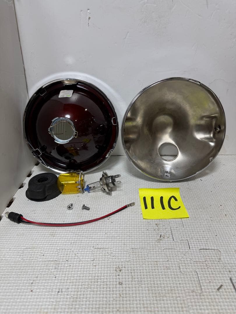 美品 希少当時物180πシビエ凹レンズ付ヘッドライト/マーシャルCIBIE