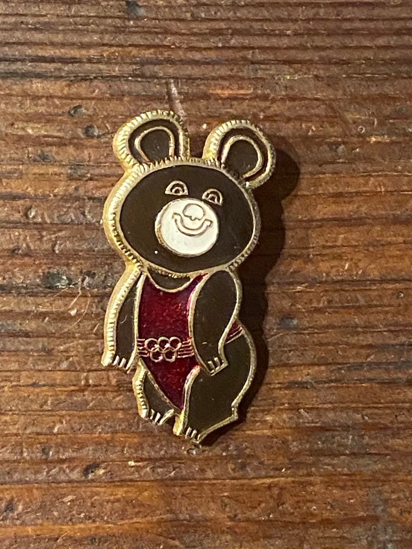 VINTAGE】こぐまのミーシャ ピンバッジ 1980年 モスクワオリンピック