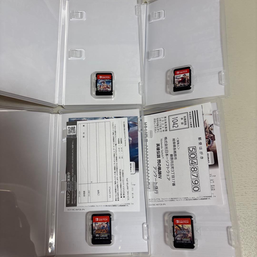Switch】英雄伝説 閃の軌跡 I〜IV 4本セット まとめ売り 値下げ不可