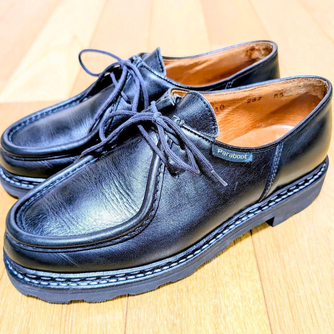 極上艶デカタグ】Paraboot Michael 40.5パラブーツミカエル黒 - メルカリ