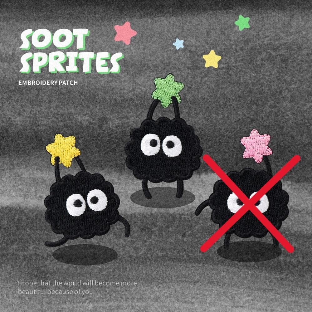 まっくろくろすけ ワッペン 2個 - メルカリ