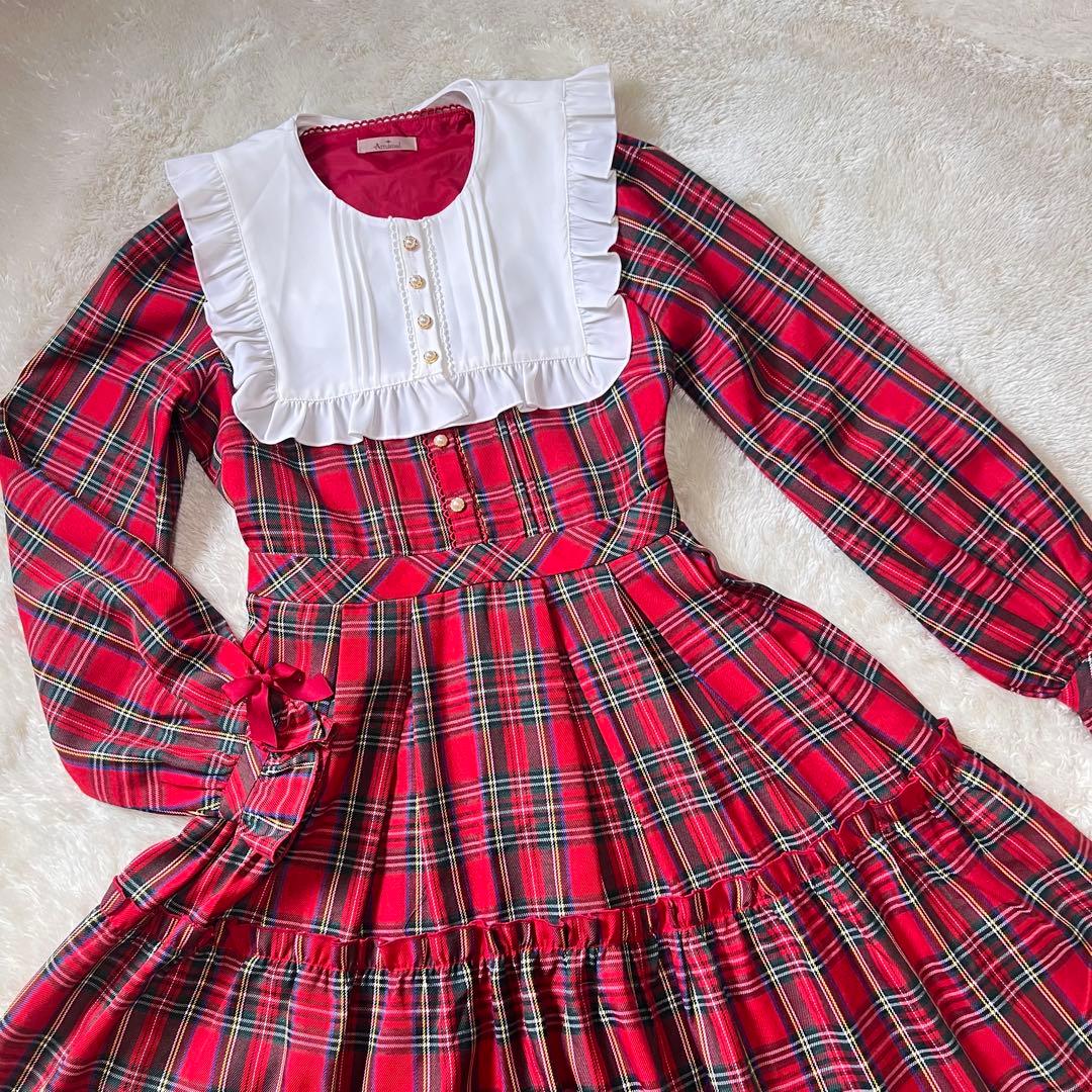 美品 Amavel Dolly Holiday チェックティアードワンピース - メルカリ