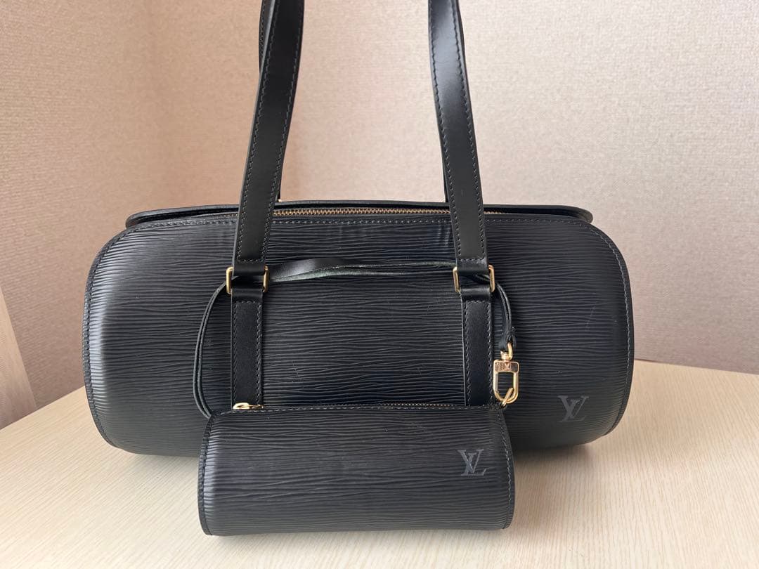 ルイ・ヴィトン スフロ エピ LOUIS VUITTON 黒　親子バッグ LOUIS VUITTON - ルイヴィトン エピ スフロ ポーチ付き レザー