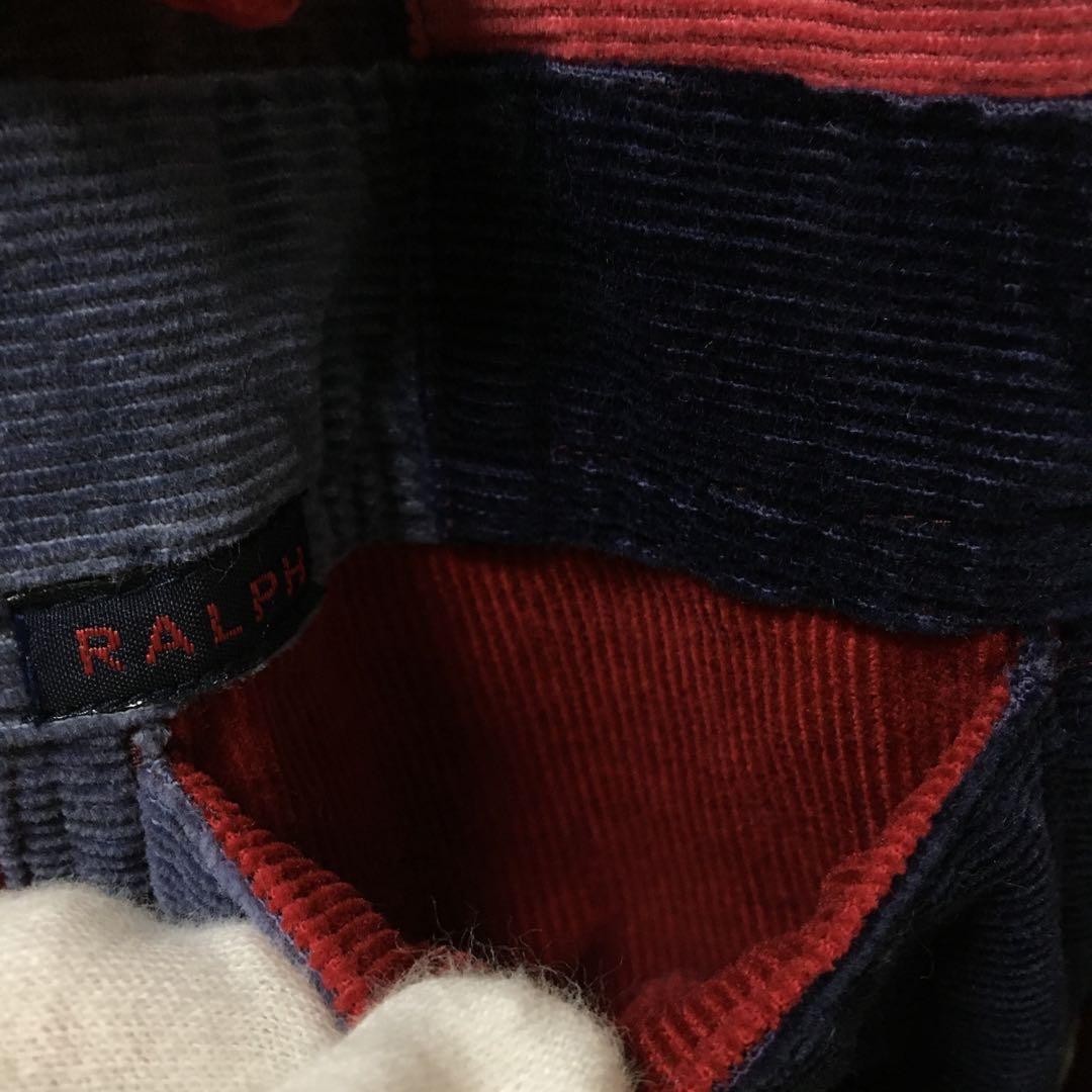 ユーロヴィンテージ ラルフローレン コーデュロイベスト デニム パッチ