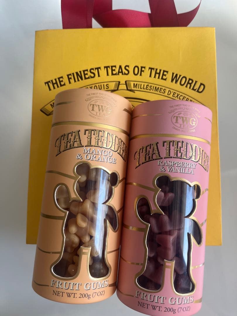 TEA TEDDIES フルーツグミ 2種セット TWG Tea「テディベア型」フルーツグミ、お湯に入れると華やか“ホワイト
