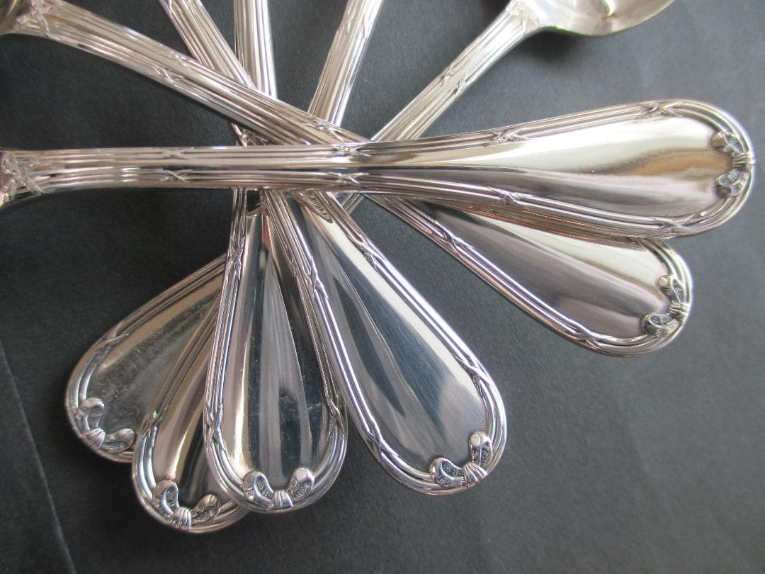 極美品☆仏蘭西高級銀器クリストフルシルバー銀P コーヒースプーン6